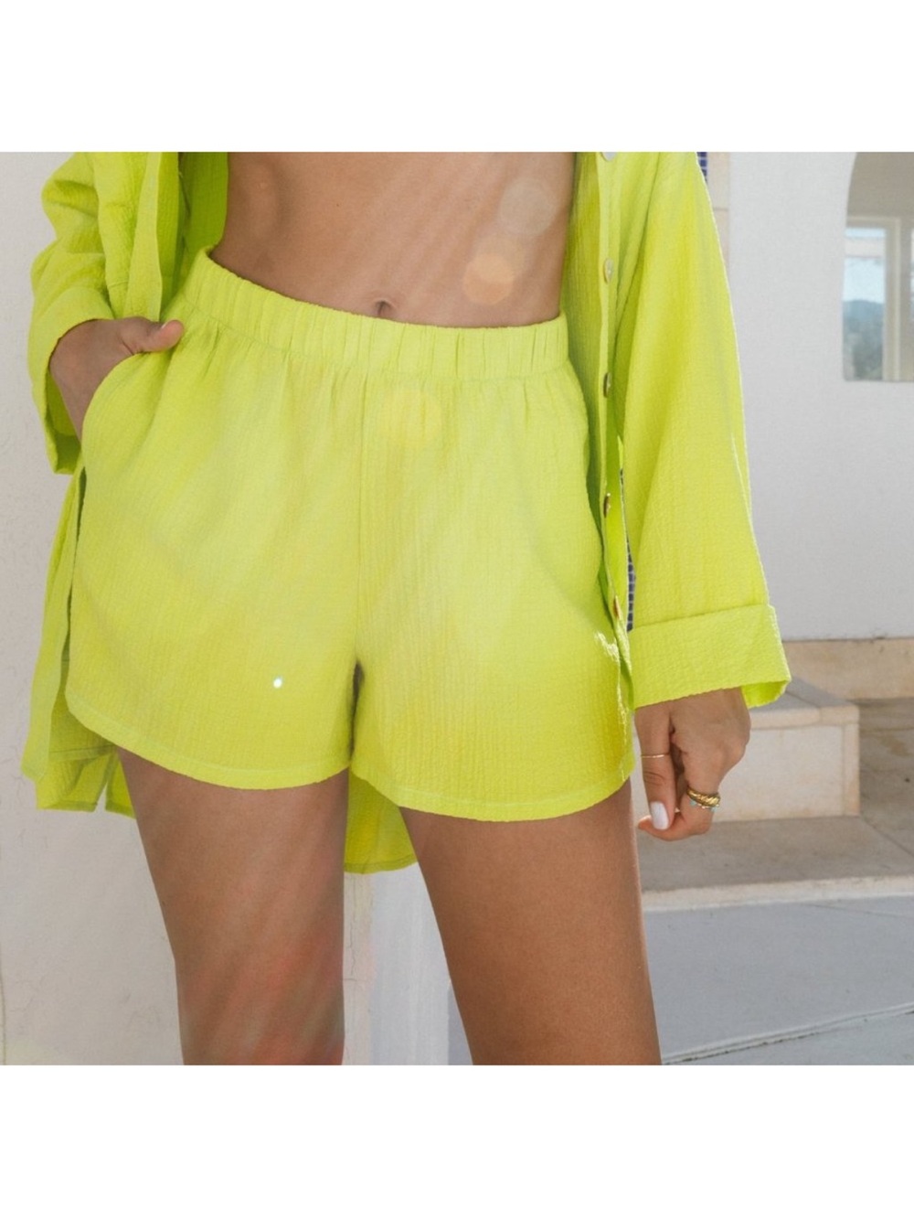 SHOW ME YOUR MUMU Hendrix High Waisted Flowy Shorts‎ Size Large